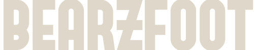 Bearzfoot logo - tekst - Creme