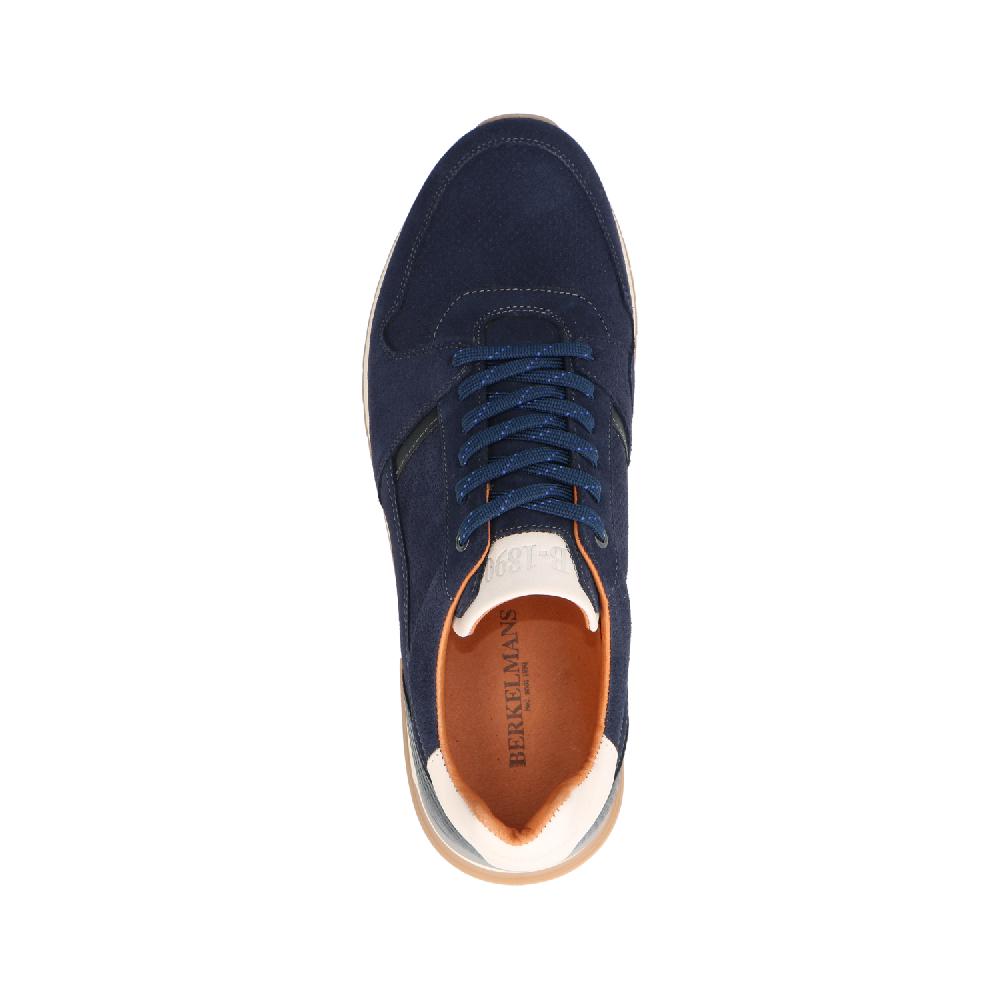 Bearzfoot – Berkelmans – Heren sneakers – Model Narellan – Navy Suede – Bovenkant