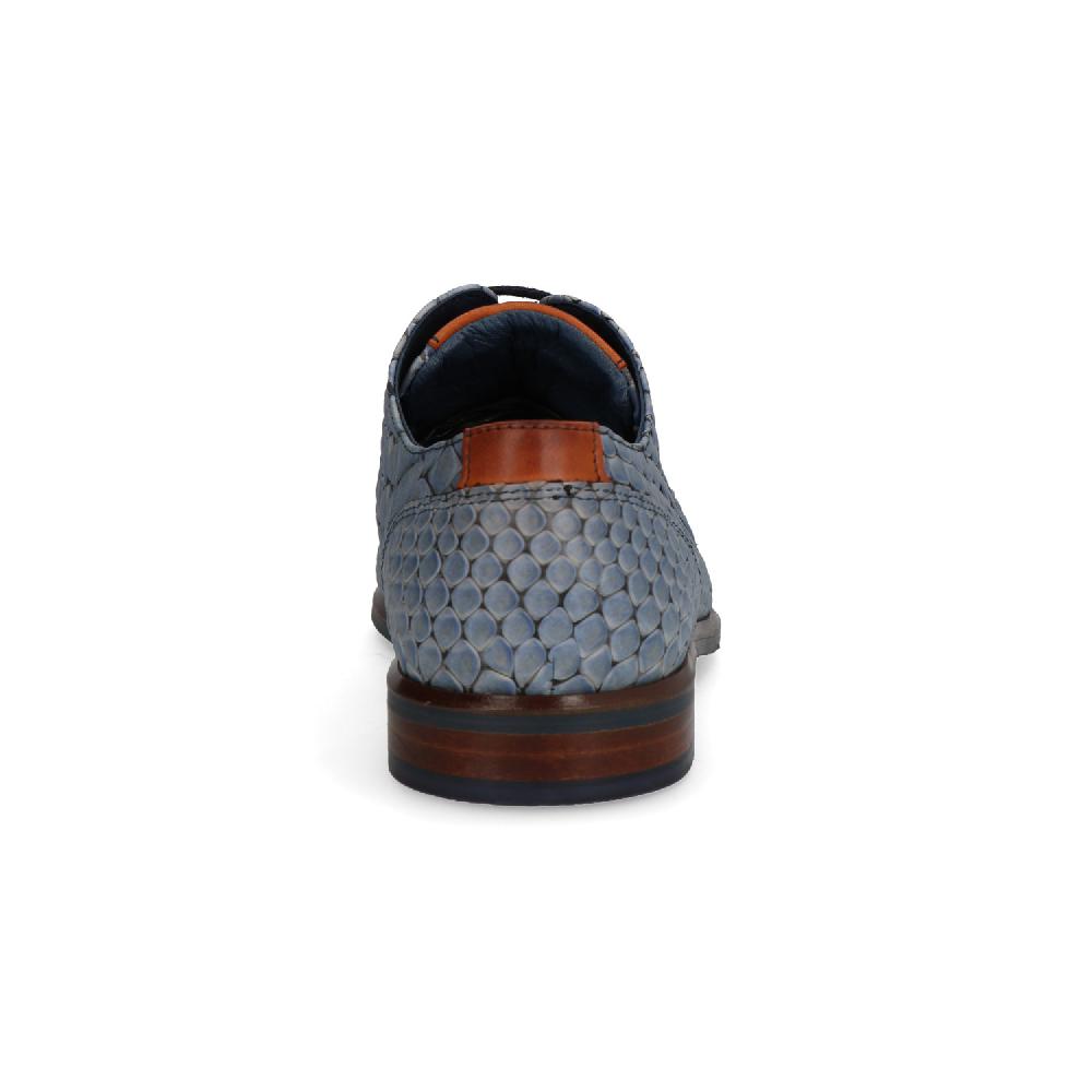 Bearzfoot – Berkelmans – nette heren schoenen – Cartagena Reptile Navy Zulu – Achterkant