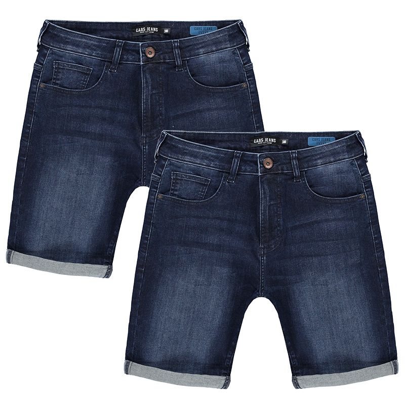 Bearzfoot – Cars Jeans – Heren Short Lodger – Dark Used – 2 stuks
