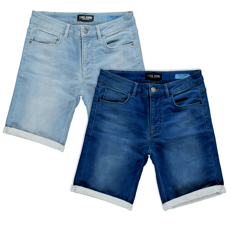Bearzfoot – Carsjeans – Heren Shorts – Model Cardifg – Bleached Used – Dark used – 2 stuks