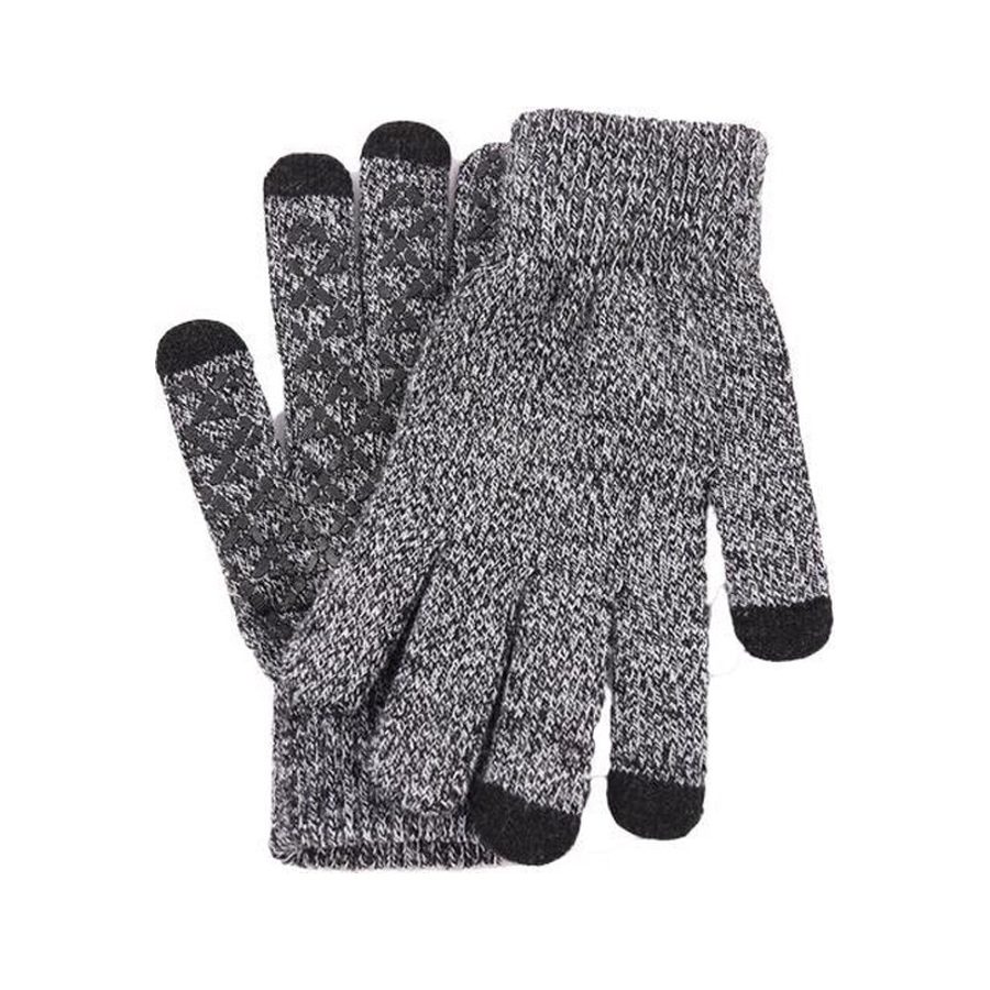 Touchscreen handschoenen | acryl | unisex | grijs | one size